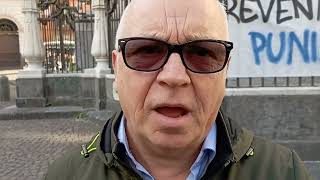 Napoli .Piazza del Gesù nuovo Manifestazione per la legalità. Umberto Pini.