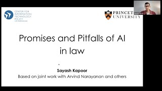 Promises and Pitfalls of Artificial Intelligence for Legal Applications