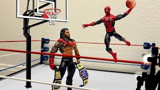 Spider-Man vs Roman Reigns!!!! (WWE Stop Motion)