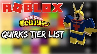 Boku No Roblox Remastered Quirks Tier List | PlayerOne