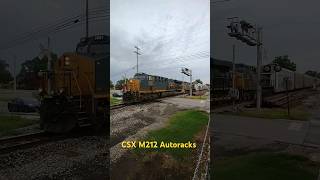 CSX Autorack Train M212 at Pryor Street in Athens #railroadcrossing @CameraBryan #athensalabama #csx