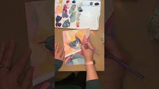 Painting a Tufted Titmouse #artideas #art #artprocessvideo #paintingbirds #howtopaint