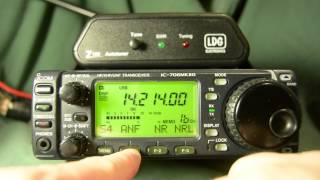 ICOM IC 706mkIIG DSP and Z100 Tuner demo