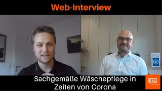 Sachgemäße Wäschepflege von Krankenhauswäsche in Zeiten von Corona - Web-Interview mir Dr. Hammer