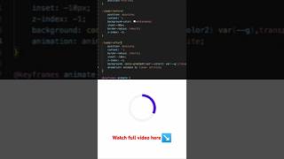 Circular progress loader using CSS #css #cssanimation