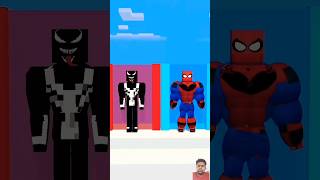 Love Run Challenge With Spidergirl, Spiderman vs Venom #fypシ #minecraft #minecraftvideos