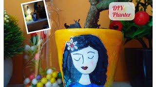 DIY Terracotta Planter //  How to make cute planter #pinki'sarthouse