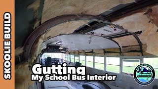 Gutting the Interior of my School Bus. #skoolie