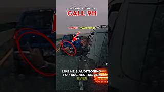 Dashcam car calls 911 Road Rager gets Instant Karma