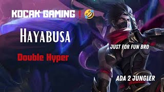 KOCAK GAMING!!! TUTORIAL GAMEPLAY HAYABUSA 2 JUNGLER🤣-MOBILE LEGEND-MLBB