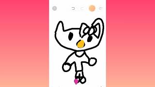 Katherine Vinka Zhang | How to draw Hello Kitty on phone 😊