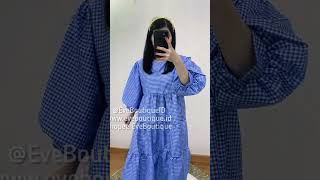 UK Tunik Cotton Babydoll Megan Rample Square 2 Warna