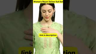 Women's Rayon Salwar Suit Set Available on Amazon #short #shortfeed #fyp#homemakersakhi