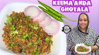 KEEMA ANDA GHOTALA RECIPE | STREET FOOD RECIPE IN MY OWN STYLE | QUICK AND EASY KEEMA ANDA RECIPE 😋