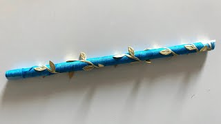 DIY paper flute/ DIY Krishna flute/ How to make a flute