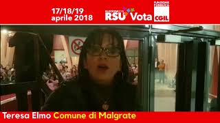 Teresa Elmo candidata FP CGIL per le elezioni RSU del comune  di Malgrate