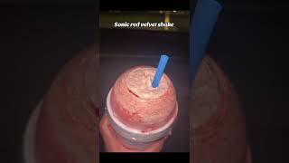 @sonicdrivein nailed it with their red velvet cake batter shake #shortsvideo #foodie #food #shorts