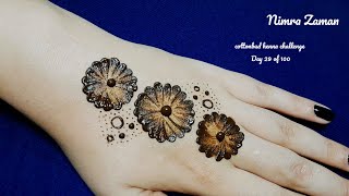 cottonbud trick mehndi design no.29 | simple easy beautiful mehndi design | new stylish mehandi