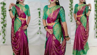 Saree draping different idea for biggners looks more attractive/Infinity saree Wearing/Saree Wearin