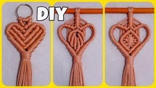 💥#EP10 | Easy Macrame Heart Keychain, Easy Step by Step 🤩 Watch Once and Make