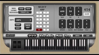 Watch the 999 VSTi - Rhythmic midi arp in action (by Fanan team)