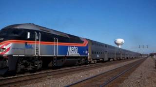 Outbound Metra With MP36 Leading Through Congress Park,Illinois