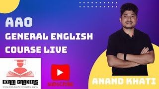 GENERAL ENGLISH | PREPOSITION FOR AAO - ASSISTANT ACCOUNT OFFICER EXAM | CLASS - 2| ANAND KHAI