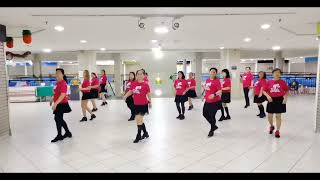 Momsaii Contigo Line Dance - Demo By D'Sisters & Friends LDG @Roosamekto