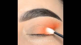 #shorts/🍊 🧡  orange smokey with orange glittery eyes night party make up look #makeupvideo #makeup