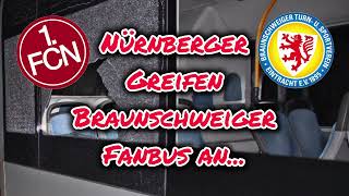 Nürnberger greifen Braunschweiger Fanbus an #2bundesliga #angriff #fcn #btsv