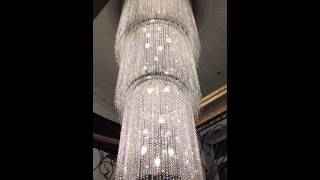 Custom bespoke crystal chandelier by first class lighting l