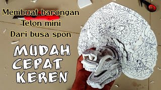 DIY kreasi membuat barongan telon mini dari spon