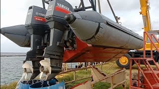 CARA MENGANGKAT SPEED BOAT DENGAN MUDAH DAN AMAN