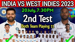 IND VS WI 2ND TEST PLAYING 11//IND VS WI 2ND TEST MATCH PREVIEW AND PITCH REPORT//IND VS WI