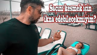 PLAJDA SAÇLARINI KESMEK İÇİN KIZLARI İKNA ETMEYE ÇALIŞTIM