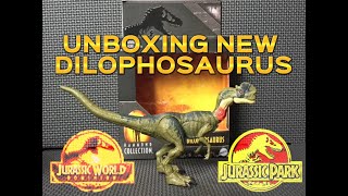 Stop Motion Unboxing of BRAND NEW Hammond Collection Dilophosaurus figure from MATTEL.