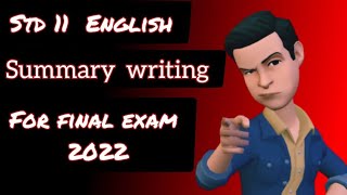 std 11 English / summary writing ✍ / paper solution