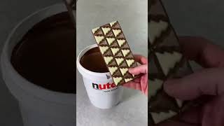 NUTELLA BUCKET ASMR DIPPING #shorts