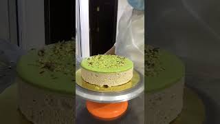 how to a decorate mousse pistachio cake#cakedecoratingideas#moussepistachiocake#shortsyoutube