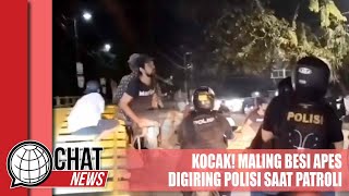 Momen Kocak Pencuri Pagar Digiring Polisi Saat Patroli - Chatnews 19 Januari 2024