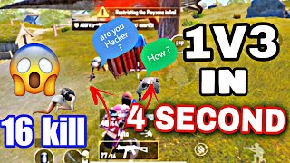 world record 1v3 in 4 seconds🥵#Newsop93 #pubgmobilepakistan #worldrecord #pubgmobilenewrecord