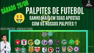 PALPITES DE APOSTAS DE FUTEBOL PARA O DIA 20/08/2022 (Sábado)!!! CONFIRA AGORA MESMO!