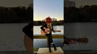 Pumpkin Head Photoshoot 🎃 #pumpkinhead #pumpkin #photoshoot #halloween #musician #trending