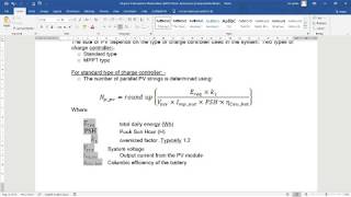 Standalone Photovoltaic System Sizing Part 2 of 2