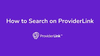 How to find a provider on ProviderLink