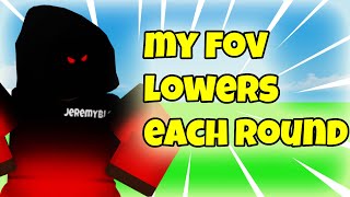 Skywars but my FOV lowers by 10 each round