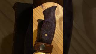 Purple hunter and sheath.