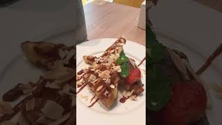 Chocolate Almond Waffle Croffle #mukbang #asmr