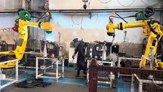 Mahajan Automation Mig Welding cell with Fanuc robots