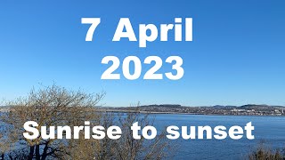 Sunrise to sunset on 7 April 2023 | 4K | Timelapse